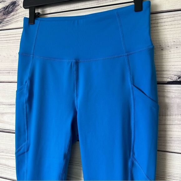 Tek Gear Active Shapewear Blue Side Pocket High Rise Capri Leggings - Picture 3 of 9